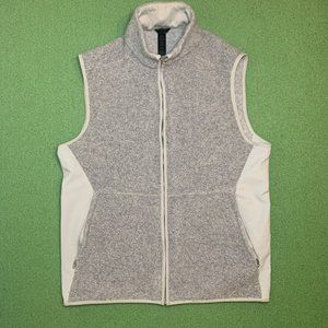 Lululemon Sherpa Silver Spoon Wool Blend Tundra Trek Vest Heather Grey Large